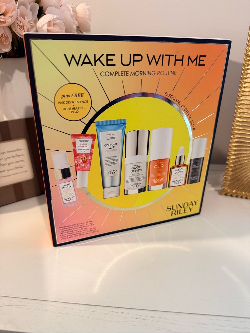 New Sunday Riley Wake Up With Me Routine Kit